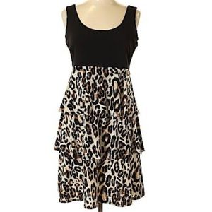 Tiered Leopard Dress